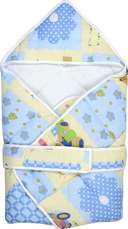 Jubilant Lifestyle Colorful Newborn Baby Wrap Swaddle Blanket for Kids/ Toddler Sleeping Bag/ Sleep Sack for 0-12 Month (Blue/Yellow/Green) Sleeping Bag(Blue)