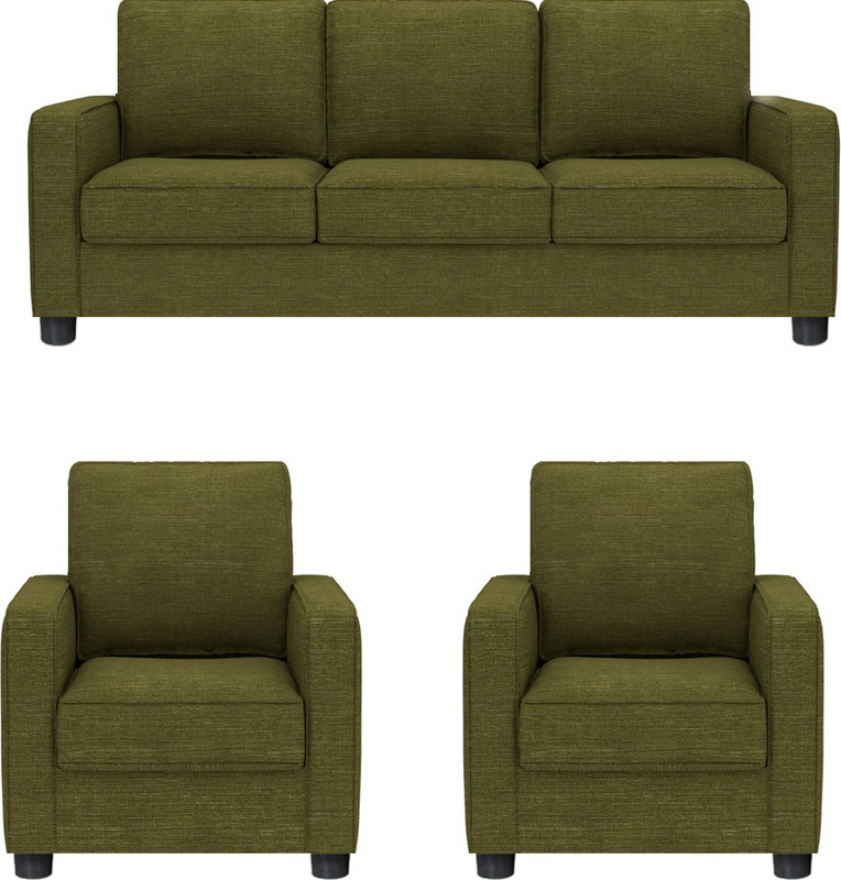 GIOTEAK Fabric 3 + 1 + 1 GREEN Sofa Set