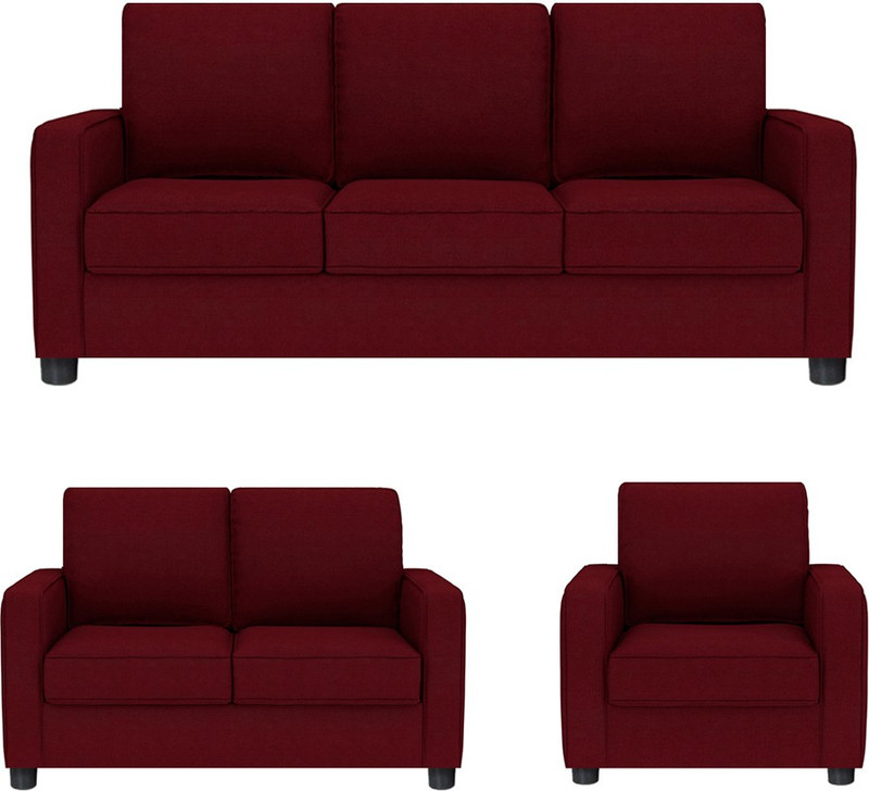 Gioteak Fabric 3 2 1 Red Sofa Set Online At Low Prices In Gioteak Fabric 3 2 1 Red Sofa Set