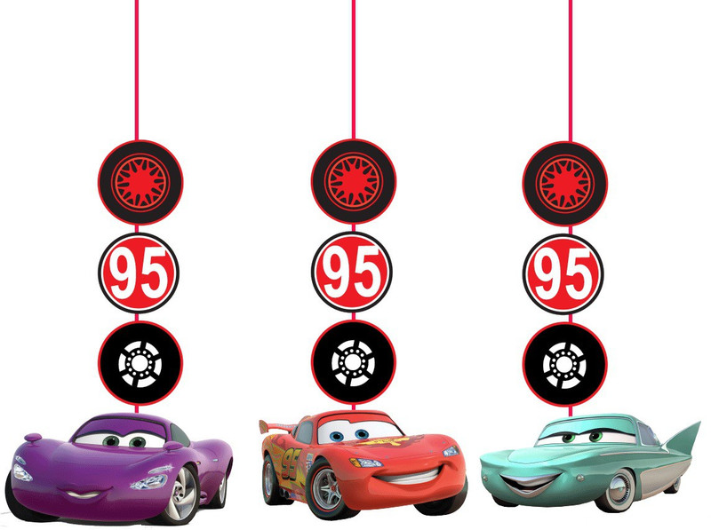 PARTY PROPZ Multicolor CAR BIRTHDAY DECORATION/STRING HANGING SET OF 3/CAR PARTY SUPPLIES - 3 g PARTY PROPZ Multicolor CAR BIRTHDAY DECORATION/STRING HANGING SET OF 3/CAR PARTY SUPPLIES - 3 g
