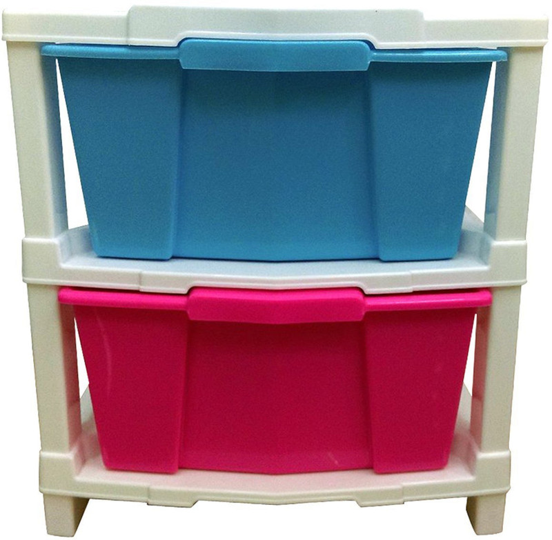 aufers Plastic Free Standing Chest of Drawers(Finish Color - Multicolor)