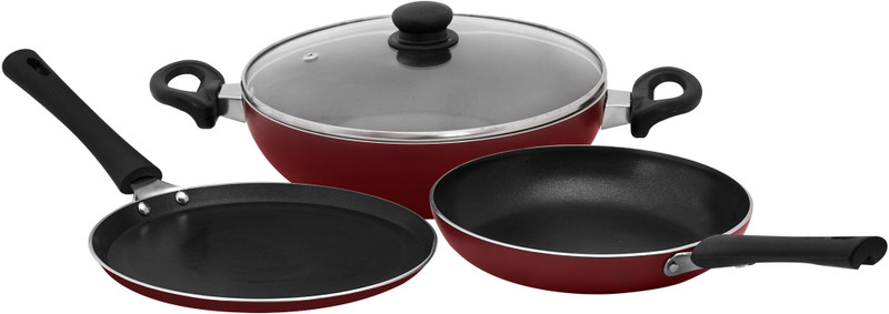 Flipkart SmartBuy Cookware Set of 3(Aluminium, 3 - Piece)