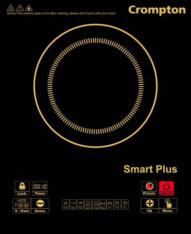 Crompton ACGIC Smart Plus Induction Cooktop(Black, Push Button)