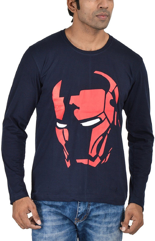 steadman Printed Men Round or Crew Blue, Red T-Shirt