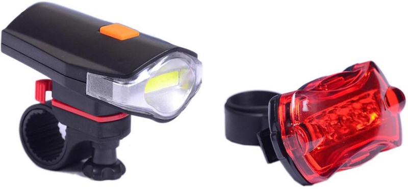 Dark Horse Imported Bicycle Front & Rear Lights Combo, Black-Red LED Front Rear Light Combo(Black, Red)