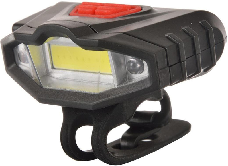 Dark Horse Bicycle Imported CE Standard USB Rechargeable Super Bright Front Light with Red/Blue Warning Light Feature LED Front Light(Black)