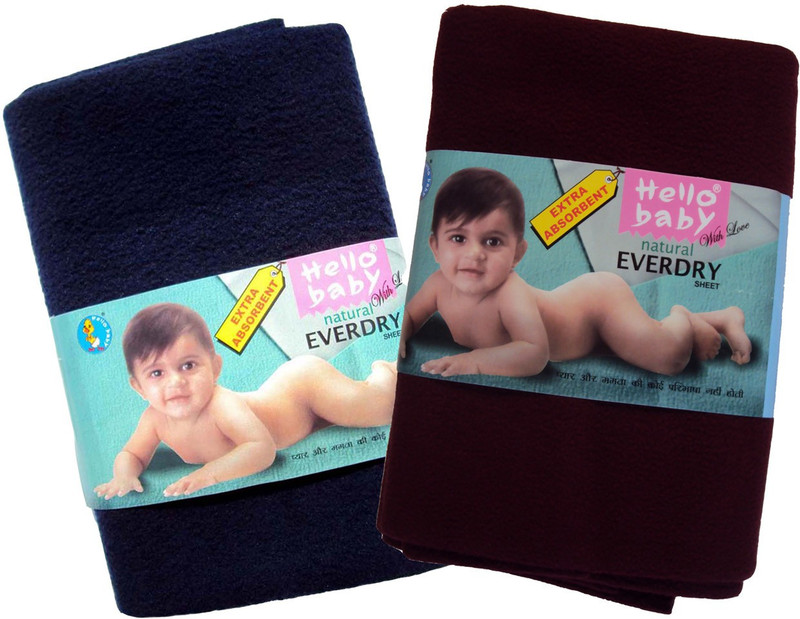 Hello Baby Extra Absorbent Natural Quick Dry Waterproof Bed Protector Everyday Sheet for Babies-Maroon Small & Pink small combo(Pink, Maroon)