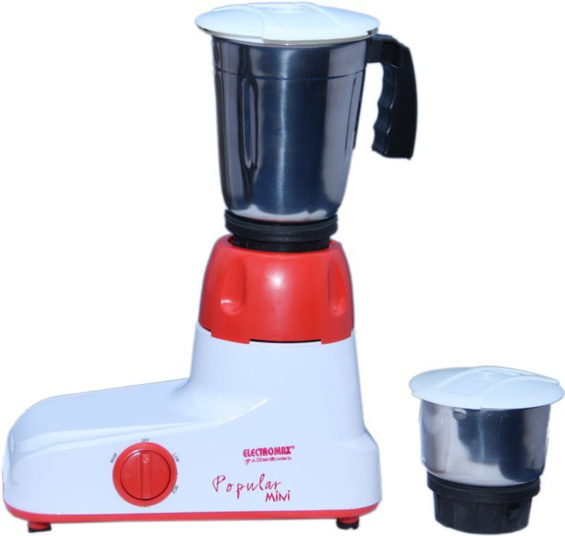 Electromax 392-1 popular Mini 400 W Mixer Grinder(White, 2 Jars)