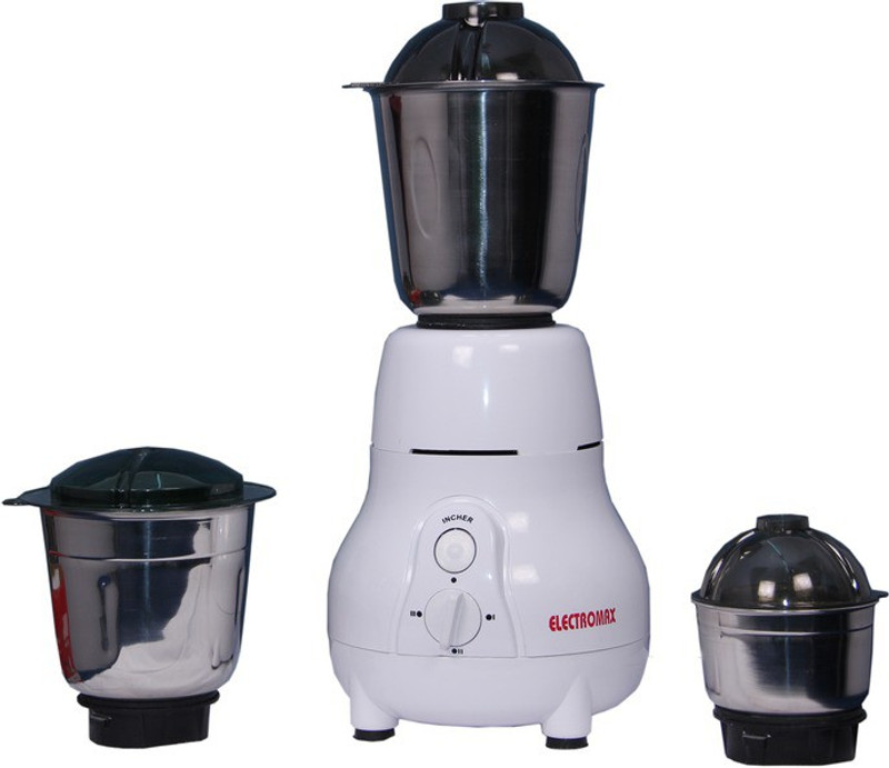 Electromax 394-3 Matka 600 W Mixer Grinder(White, 3 Jars)