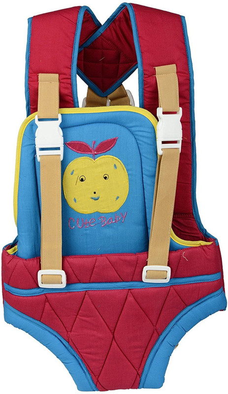 Jubilant Lifestyle Comfortable Baby Kangaroo Sling Multifunctional Front Facing Child Carrier for Infants and Toddler 3-18 Months RED, BLUE, YELLOW Baby Carrier(RED - BLUE, Front Carry facing in)