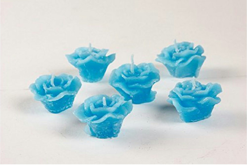madhulica MD14077 BLUE FLOATING CANDLES Candle(Blue, Pack of 6)