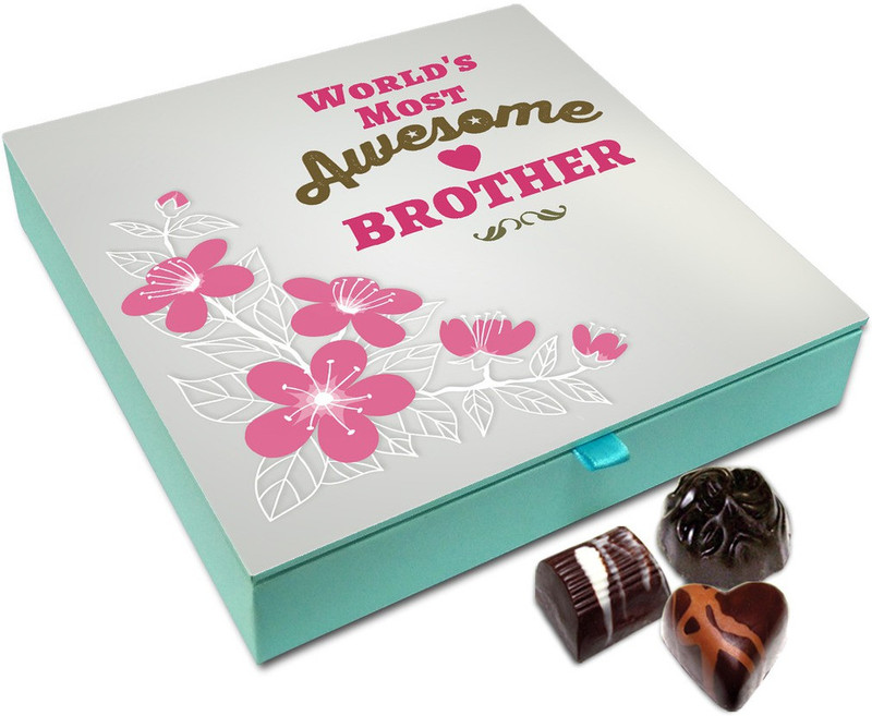 Chocholik Raksha-bandhan Gift Box - World's Most Awesome Loving Brother Chocolate Box For Brother / Sister - 9pc Truffles(108 g)