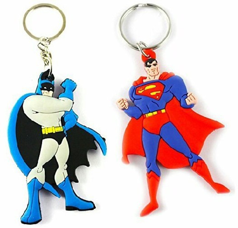 gubbarey Batman Superman Combo Key Chain