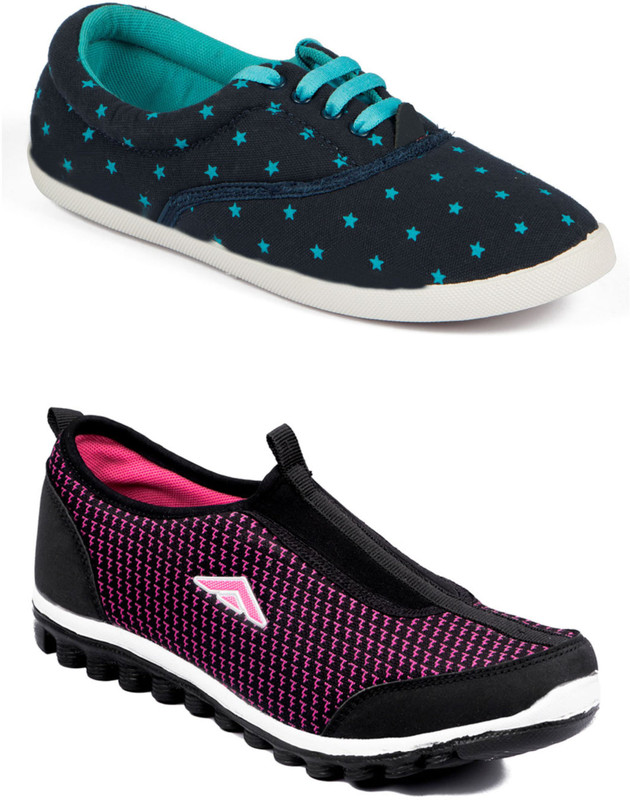 Asian RIYA-01 & LR-23 Running Shoes For Women(Navy, Pink) Asian RIYA-01 & LR-23 Running Shoes For Women(Navy, Pink)