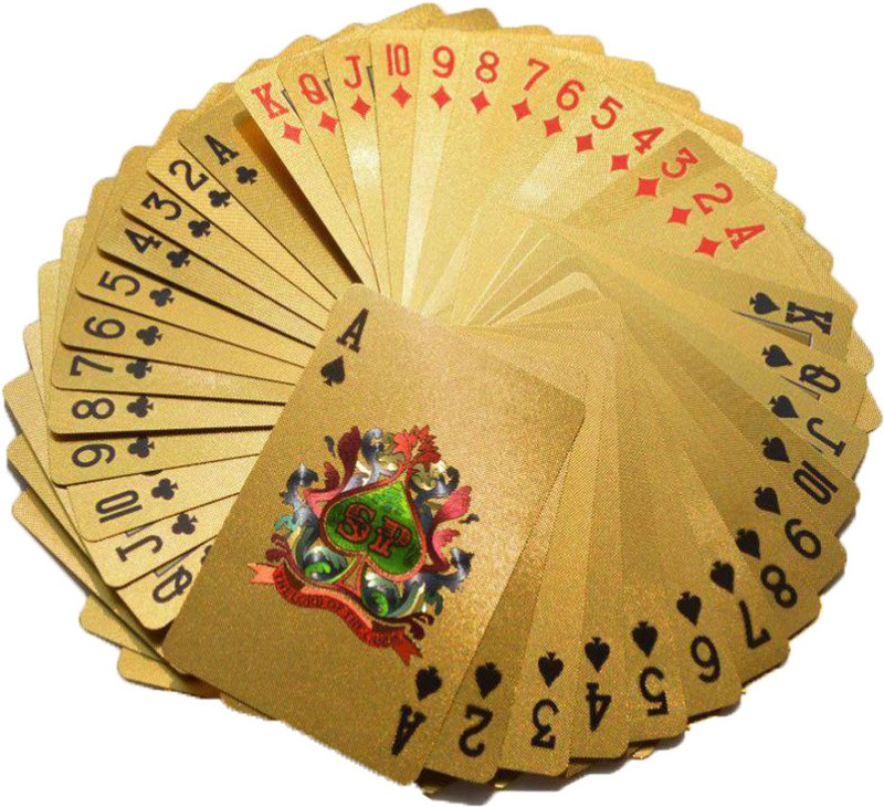 StealODeal Golden Playing cards(Gold)