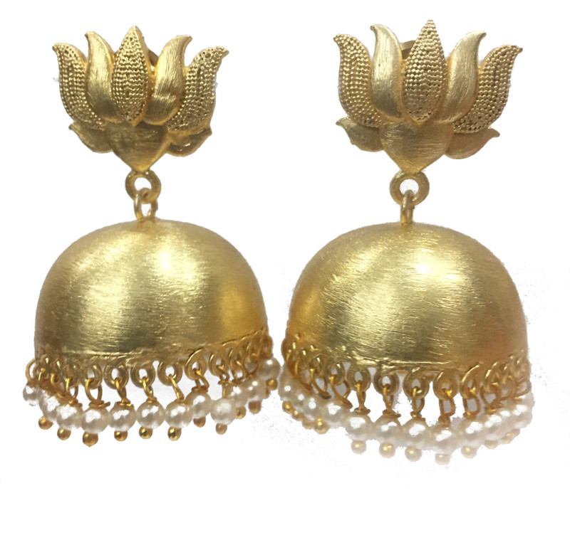 mellow meera mmg1 Brass Jhumki Earring, Drops & Danglers, Chandbali Earring, Drops & Danglers