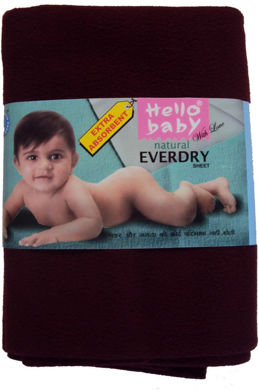 Hello Baby Extra Absorbent Natural Quick Dry Waterproof Bed Protector-Medium(Maroon)