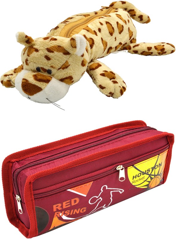 Talesara Tiger and Printed Pencil Box For Kids Boy and Girls - 2 Pcs. Combo Fancy stationary Pouch - PCMB326 Pouch(Multicolor)