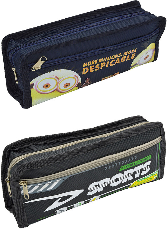 Talesara Printed Pencil Box For Kids Boy and Girls - 2 Pcs. Combo Fancy stationary Pouch - PCMB407 Pouch(Multicolor)