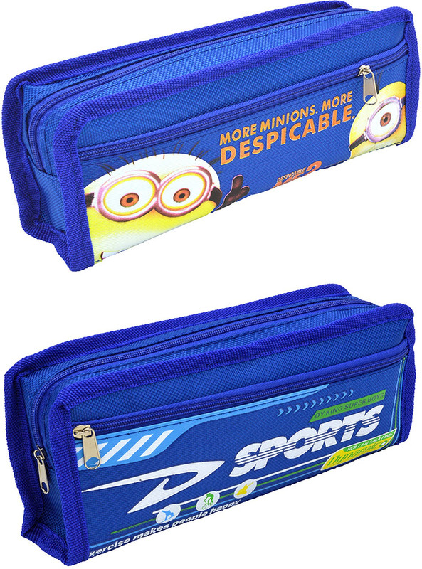 Talesara Printed Pencil Box For Kids Boy and Girls - 2 Pcs. Combo Fancy stationary Pouch - PCMB383 Pouch(Multicolor)