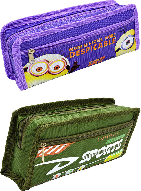 Talesara Printed Pencil Box For Kids Boy and Girls - 2 Pcs. Combo Fancy stationary Pouch - PCMB469 Pouch(Multicolor)