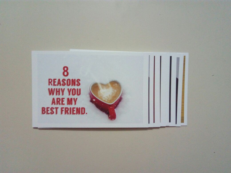 stawnch 8 REASONS WHY YOU ARE MY BEST FRIEND GREETING CARDS SIZE [4.5" X 3"] Greeting Card(Multicolor, Pack of 8)