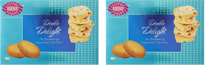 Karachi Bakery Blue Double Delight Osmania & Fruit 400g (Pack of 2)(400 g, Pack of 2)