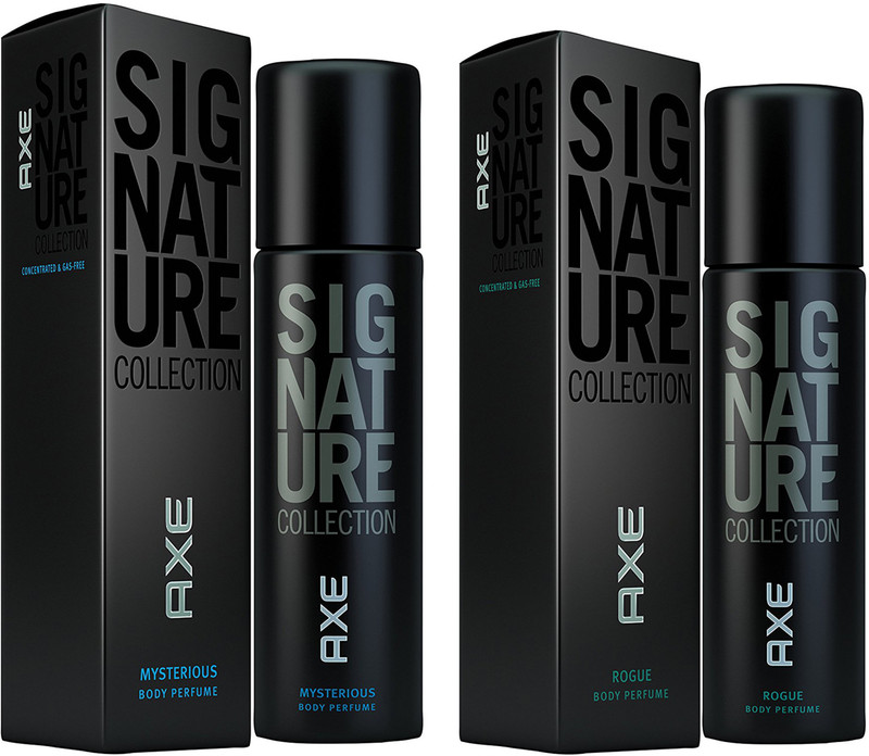 AXE Set of 2 Signature Collection Rogue & Mysterious Perfume Body Spray - For Men(122 ml, Pack of 2)