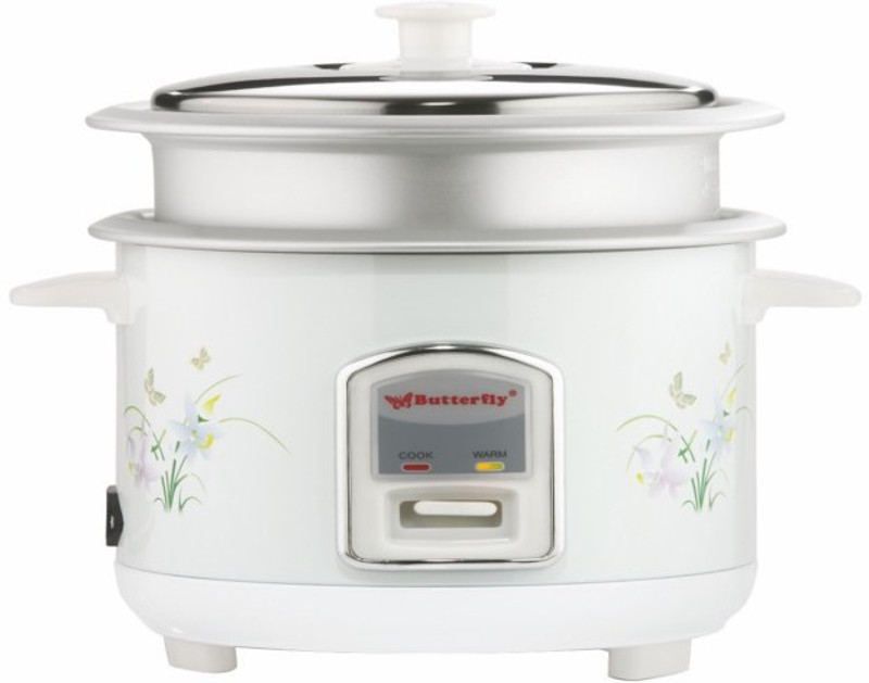 Butterfly KRC 07 1.0 L WHITE Electric Rice Cooker(1 L, White)