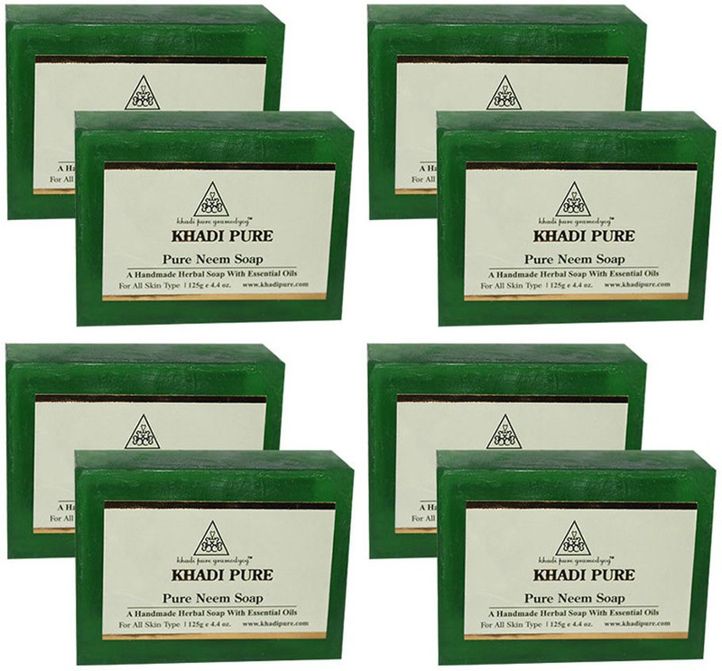 Khadi Pure Herbal Pure Neem Soap(8 x 125 g)