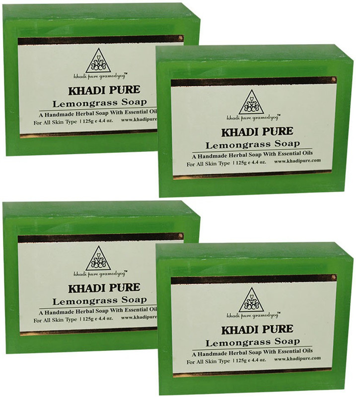 Khadi Pure Herbal Lemongrass Soap(4 x 125 g)