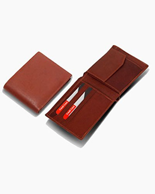 elite trendz Men Brown Genuine Leather Wallet