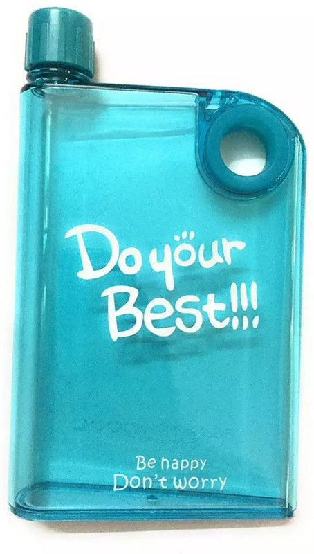 octane DO YOUR BEST Water Bottle Sport Outdoors Notebook Creative Plastic A5 Memo 380 ml Bottle(Pack of 1, Blue)