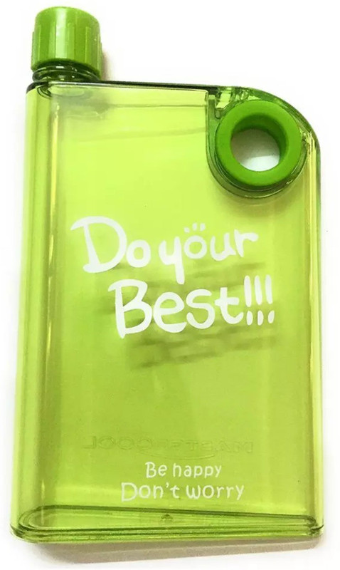 octane DO YOUR BEST Water Bottle Sport Outdoors Notebook Creative Plastic A5 Memo 380 ml Bottle(Pack of 1, Green)