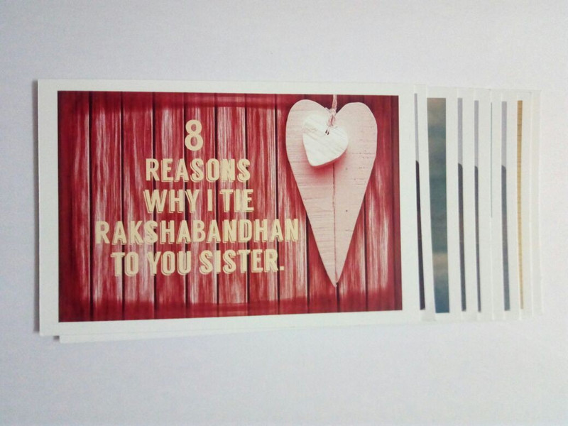 stawnch STAWNCH 8 REASONS WHY I TIE RAKSHABANDAN TO YOU SISTER Greeting Card(Multicolor, Pack of 8)