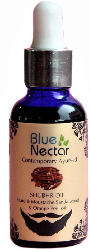 Blue Nectar Ayurvedic Beard And Moustache Growth Oil For Softer