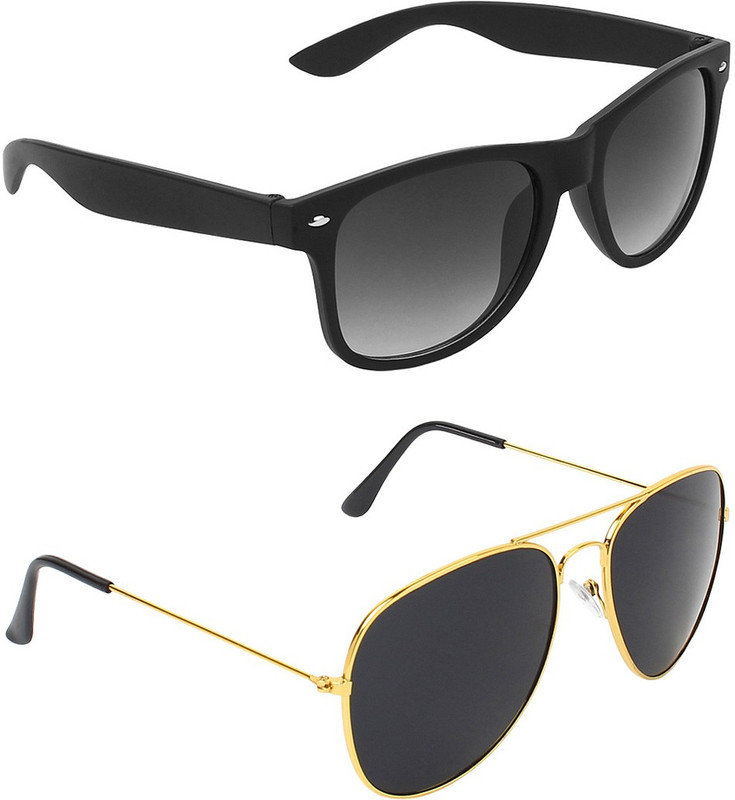 ABNER Wayfarer, Aviator Sunglasses(Black) ABNER Wayfarer, Aviator Sunglasses(Black)