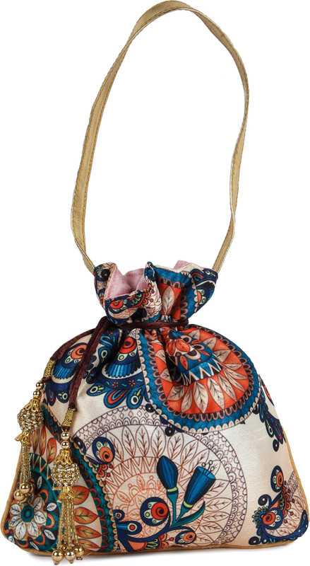 Naaz Nakhra Rajasthani Floral Potli(Multicolor)