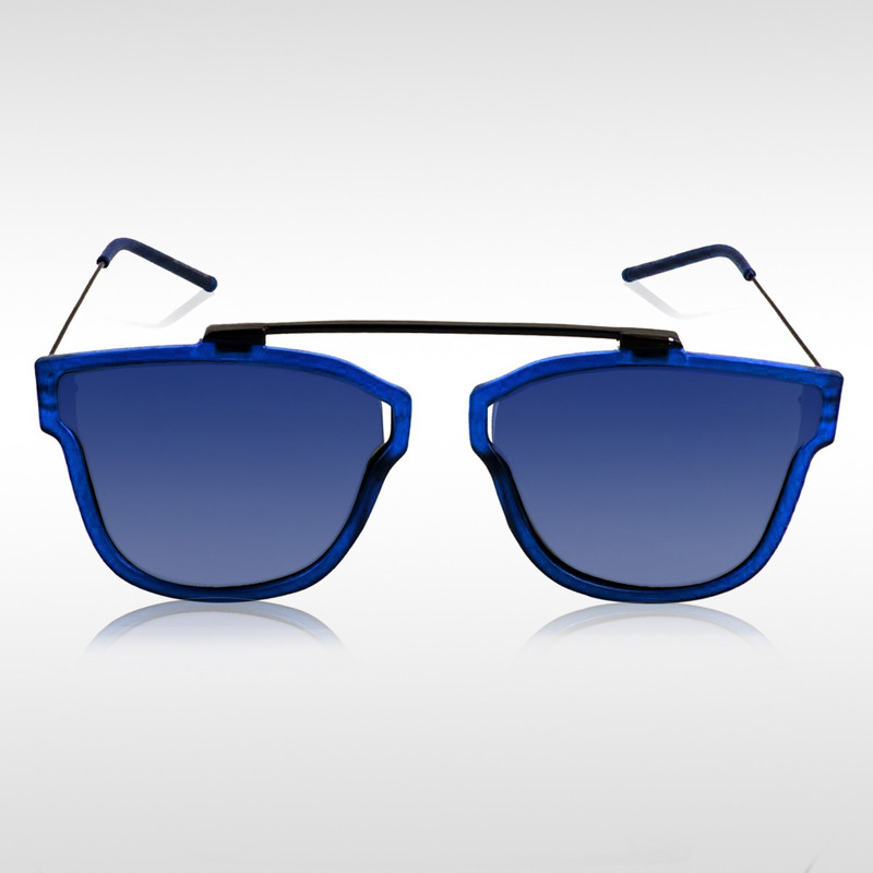 Knotyy Retro Square Sunglasses(Blue)