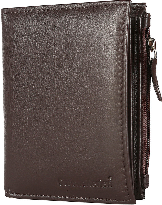 curewe kerien Men Brown Genuine Leather Wallet(8 Card Slots)