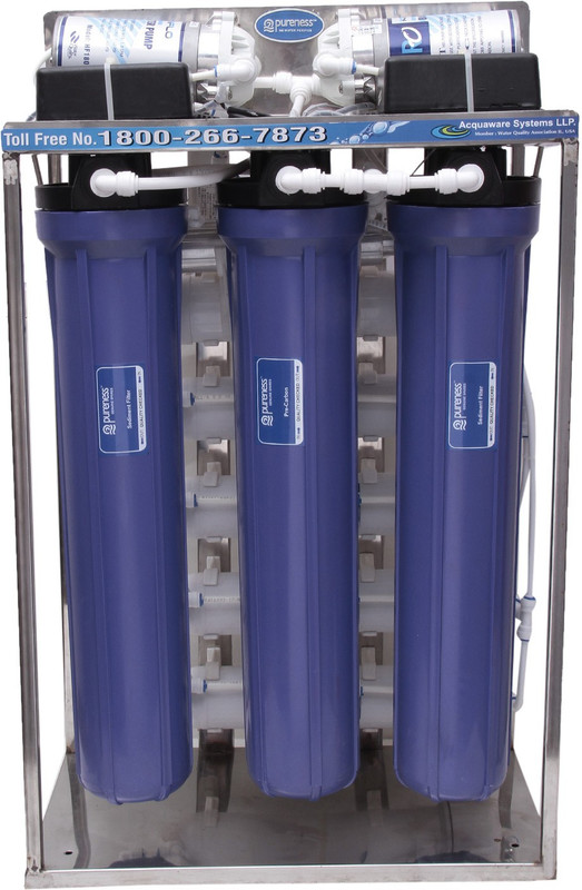 pureness Pureness Jumbo 50 LPH RO Water Purifier 50 L RO + UV + UF + TDS Water Purifier(white & blue)