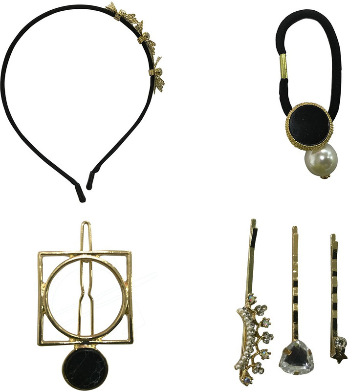 Toygully 1 butterfly hairband, 4 clip , 1 hairband Hair Accessory Set(Gold) Toygully 1 butterfly hairband, 4 clip , 1 hairband Hair Accessory Set(Gold)