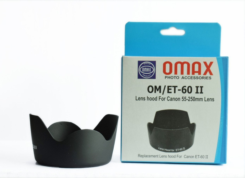 OMAX ET-60 II Flower type  Lens Hood(58 mm, Black)