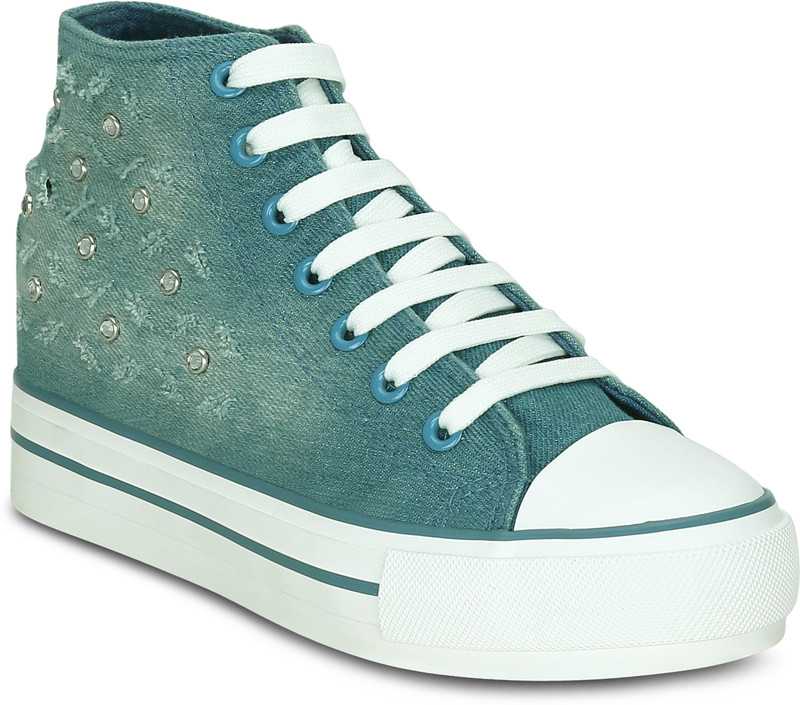 Get Glamr Sneakers For Women(Green, White)