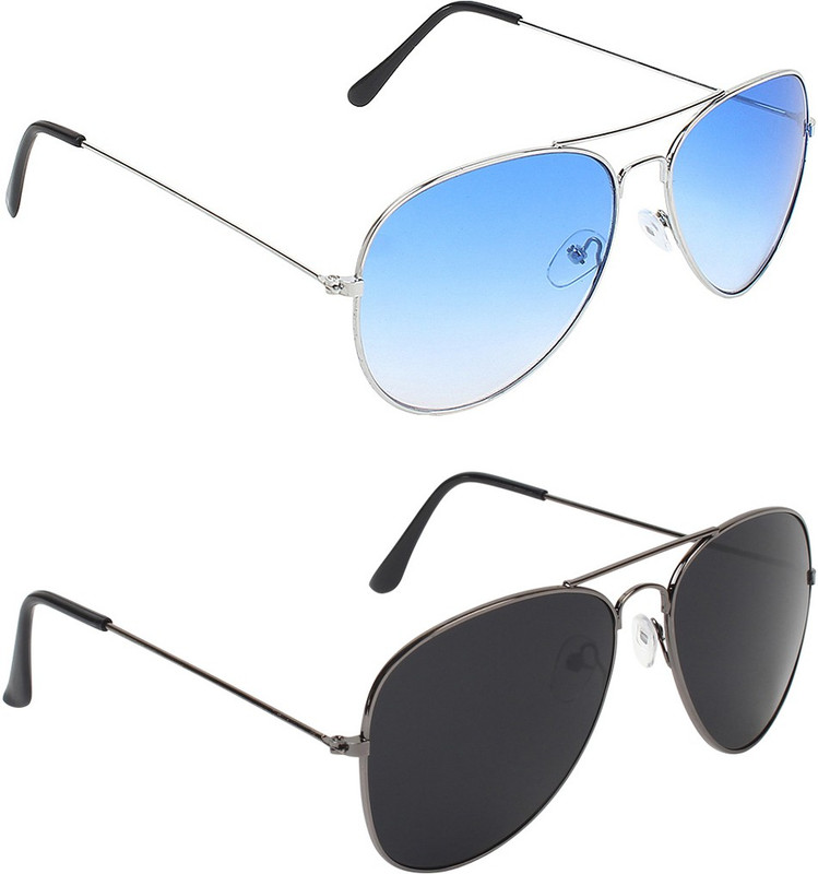 ABNER Aviator Sunglasses(Blue, Black) ABNER Aviator Sunglasses(Blue, Black)