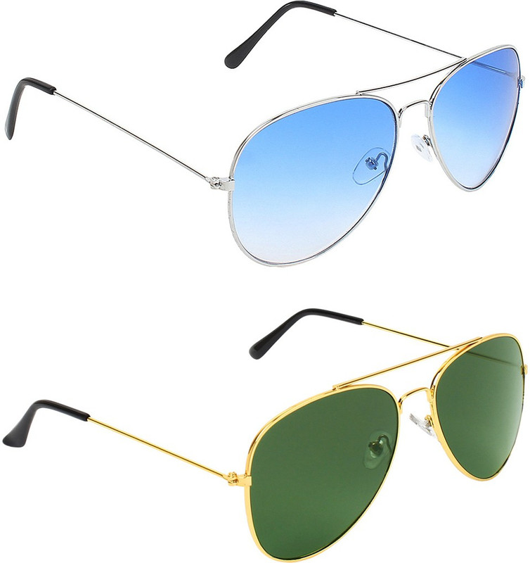 ABNER Aviator Sunglasses(Blue, Green) ABNER Aviator Sunglasses(Blue, Green)