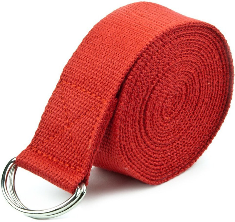 Ipop Retail 6 FEET RED Cotton Yoga Strap(Red)