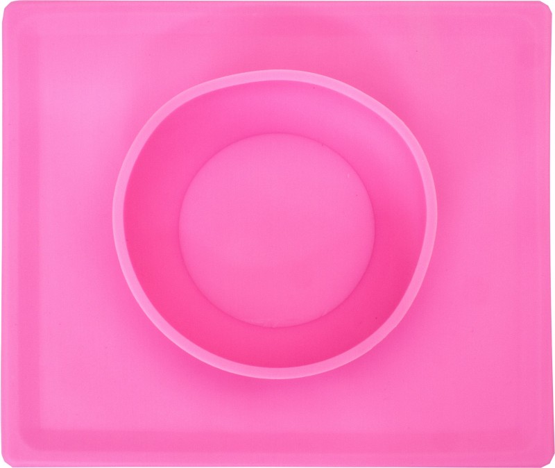 FabSeasons Silicone Food Grade, Non-Toxic and BPA free Suction base Bowl+Placemat 2in1 for Toddlers - Silicone(Pink)