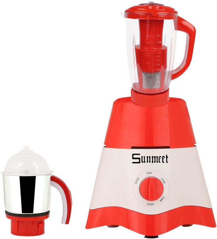 Sunmeet TA Star MG17-TA-STR-17 600 W Juicer Mixer Grinder(Red, White, 2 Jars)
