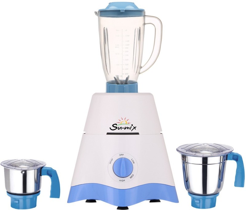 Su-Mix TA Star MG17-TA-STR-291 600 W Juicer Mixer Grinder(White, Blue, 3 Jars)